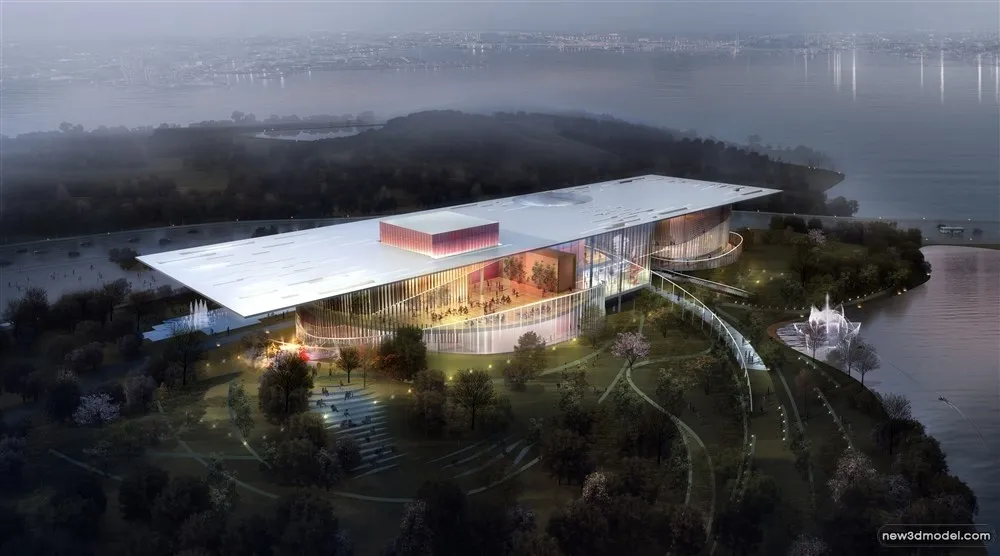 3D Models of Commercial Building – Exterior 3D Scenes – 084 – VRAY