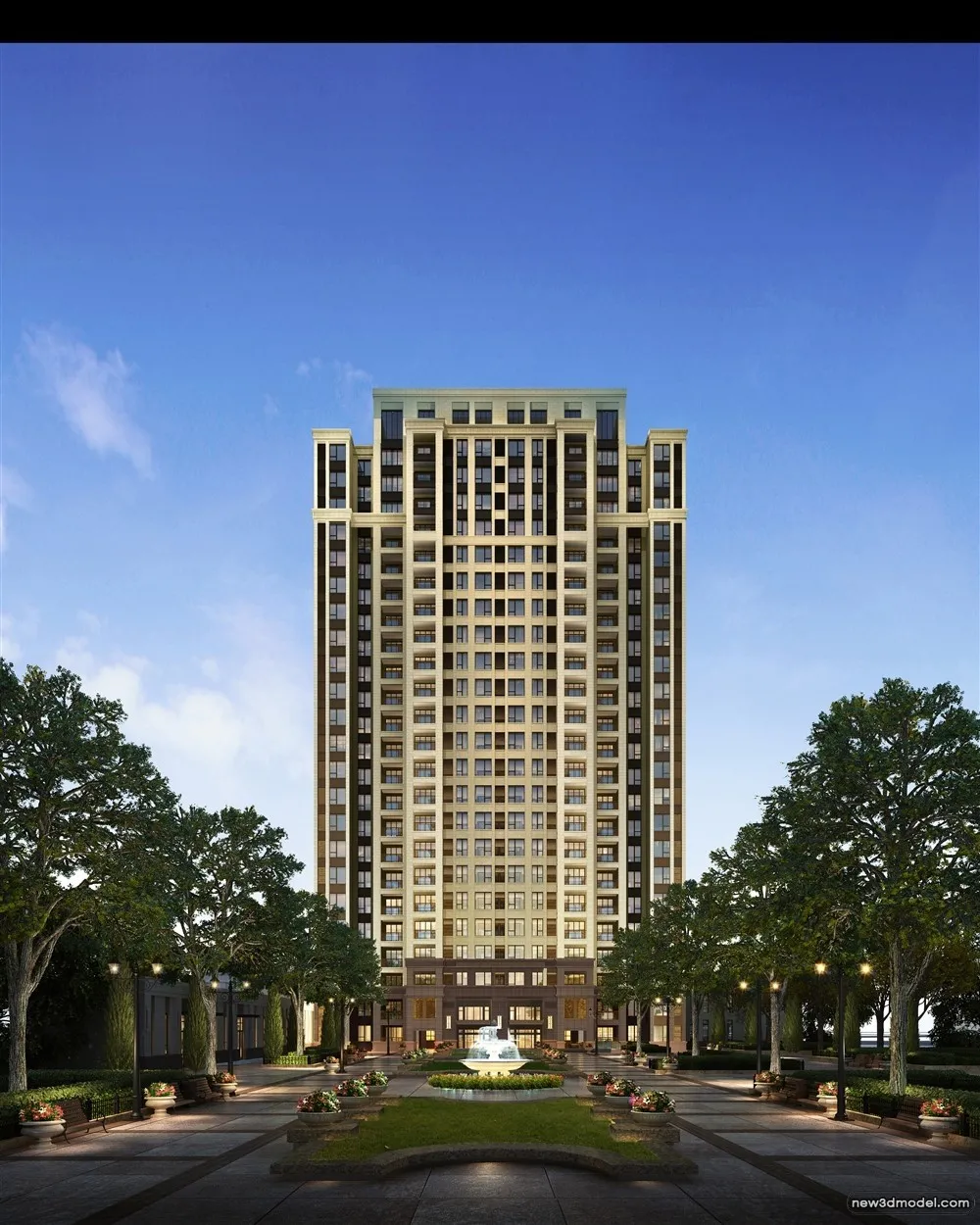 3D Models of Commercial Building – Exterior 3D Scenes – 085 – VRAY