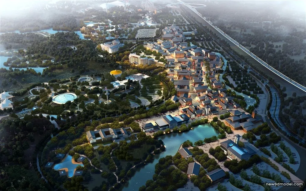 3D Models of Commercial Building – Exterior 3D Scenes – 089 – VRAY