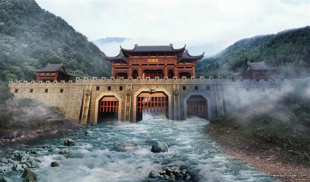 3D Models of Commercial Building – Exterior 3D Scenes – 099 – VRAY