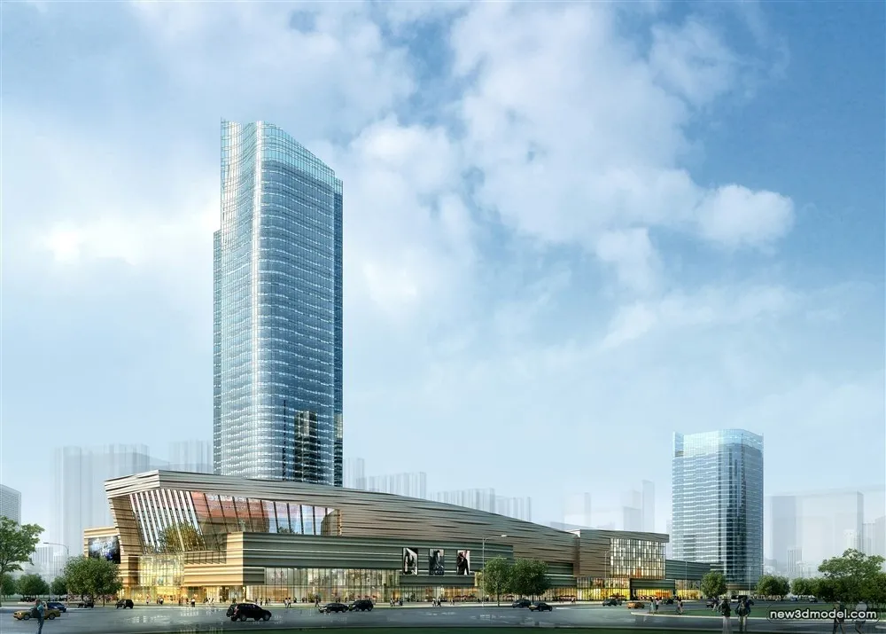 3D Models of Commercial Building – Exterior 3D Scenes – 1000 – VRAY