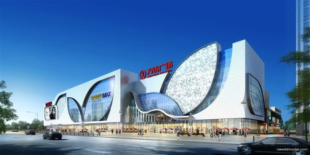 3D Models of Commercial Building – Exterior 3D Scenes – 1003 – VRAY