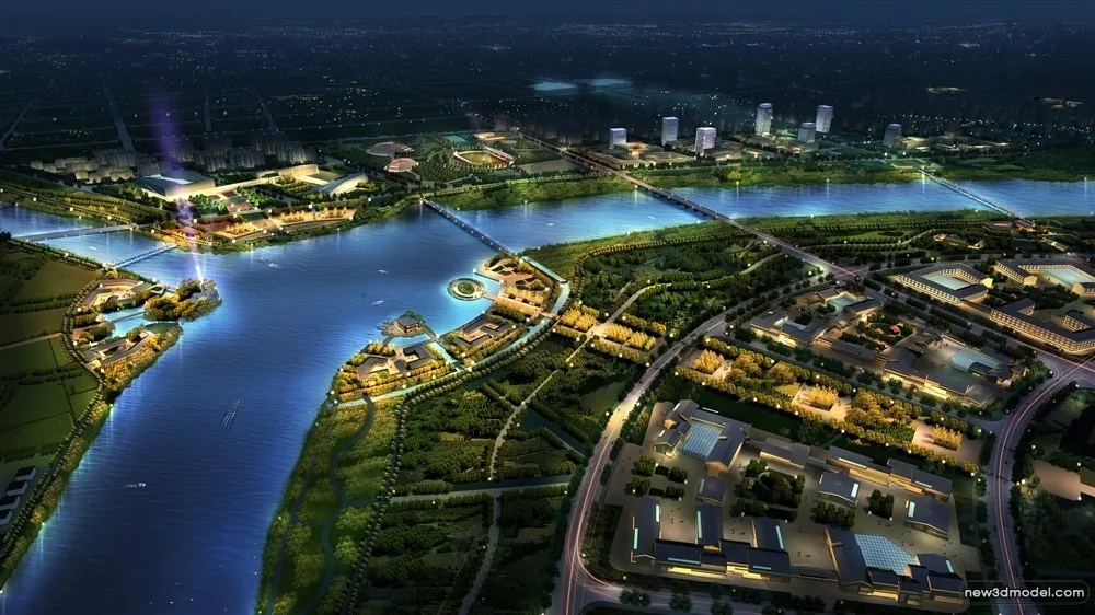 3D Models of Commercial Building – Exterior 3D Scenes – 1004 – VRAY