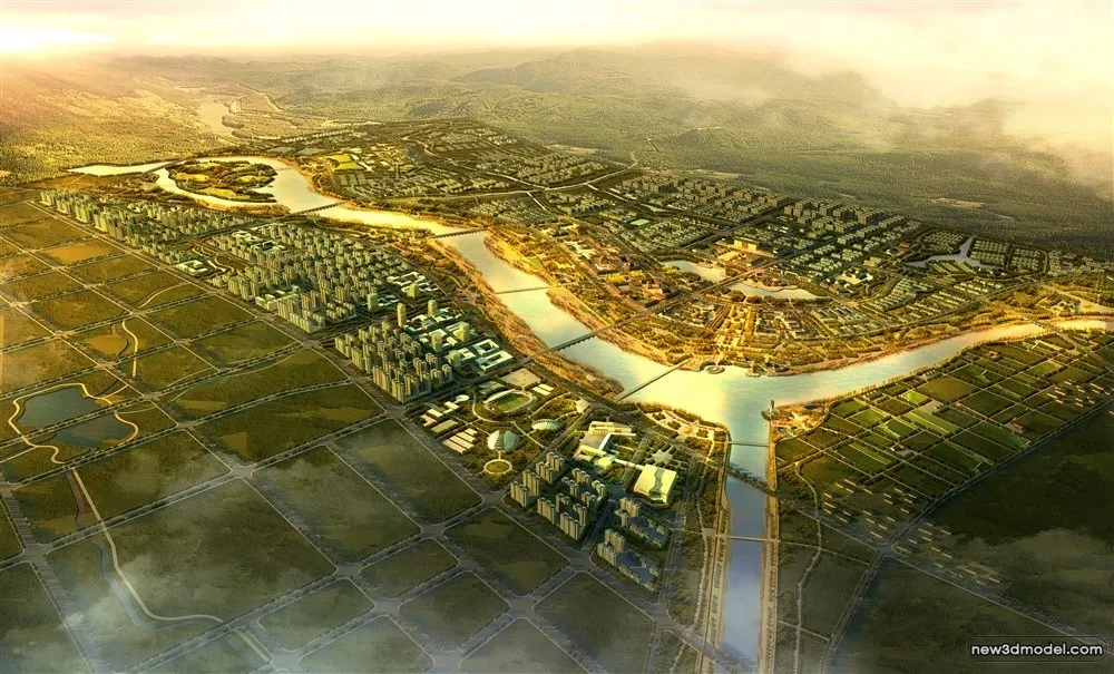 3D Models of Commercial Building – Exterior 3D Scenes – 1005 – VRAY