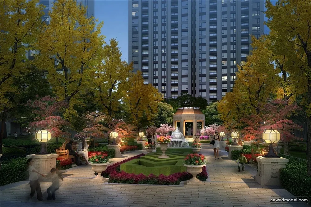 3D Models of Commercial Building – Exterior 3D Scenes – 1007 – VRAY