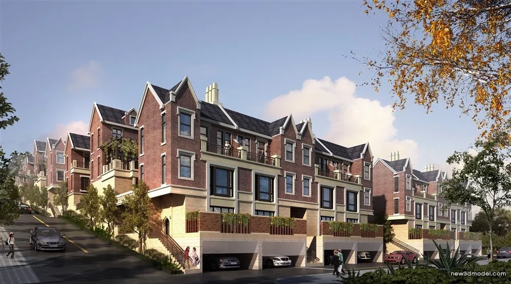 3D Models of Commercial Building – Exterior 3D Scenes – 101 – VRAY