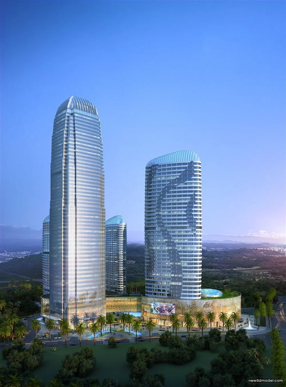 3D Models of Commercial Building – Exterior 3D Scenes – 1013 – VRAY