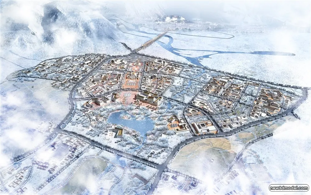 3D Models of Commercial Building – Exterior 3D Scenes – 1021 – VRAY