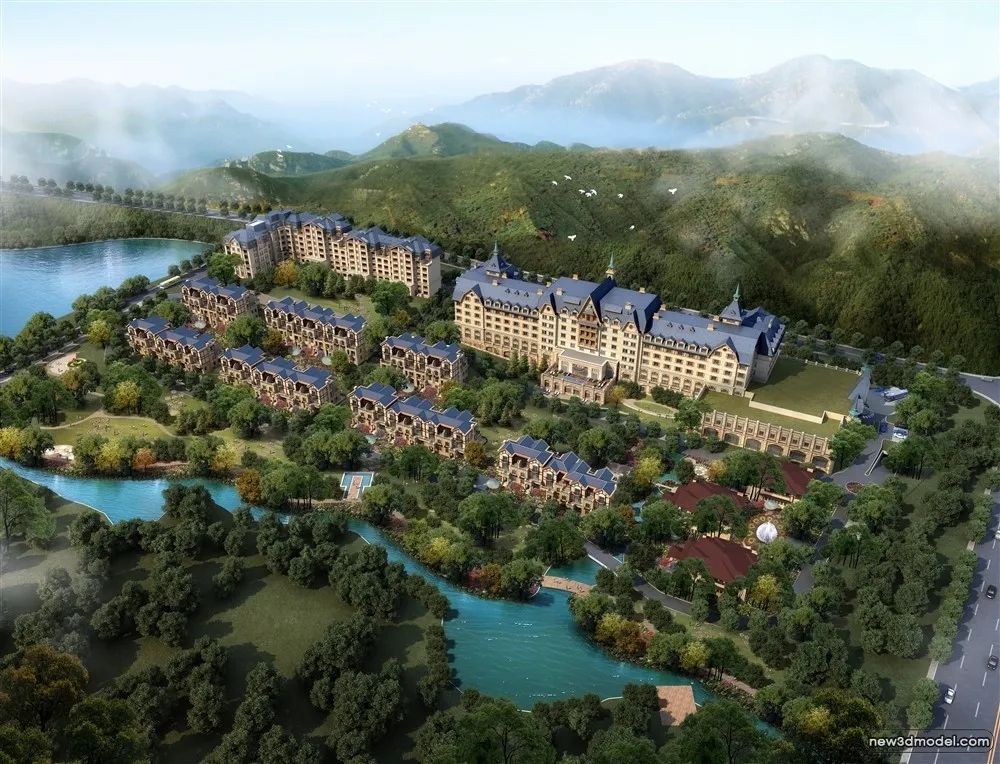 3D Models of Commercial Building – Exterior 3D Scenes – 1022 – VRAY