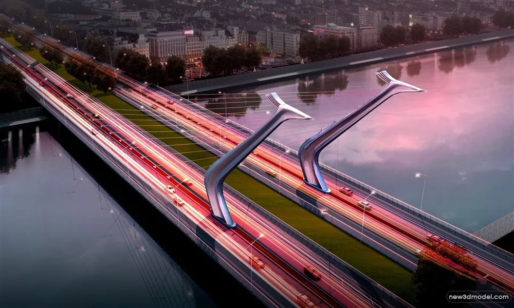 3D Models of Commercial Building – Exterior 3D Scenes – 1024 – VRAY