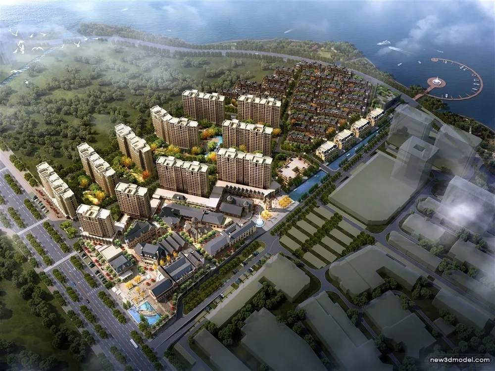 3D Models of Commercial Building – Exterior 3D Scenes – 1026 – VRAY