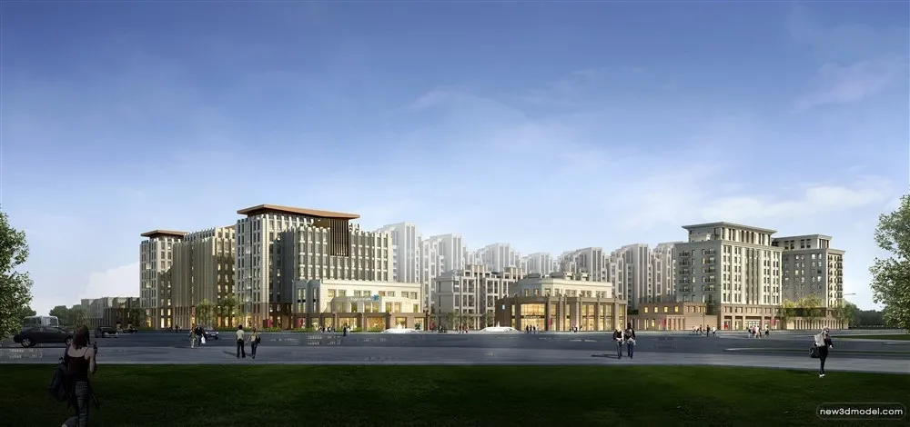 3D Models of Commercial Building – Exterior 3D Scenes – 1029 – VRAY