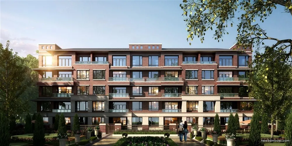 3D Models of Commercial Building – Exterior 3D Scenes – 104 – VRAY