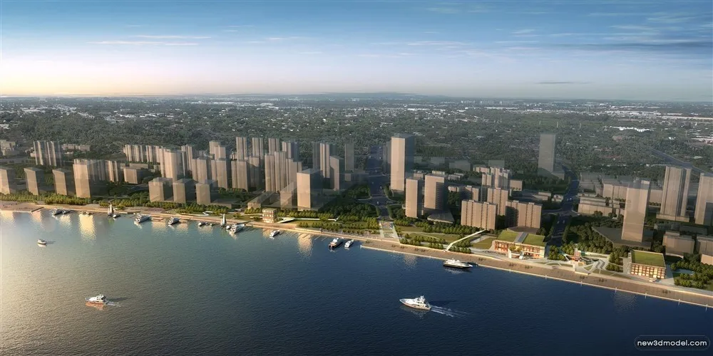 3D Models of Commercial Building – Exterior 3D Scenes – 1043 – VRAY