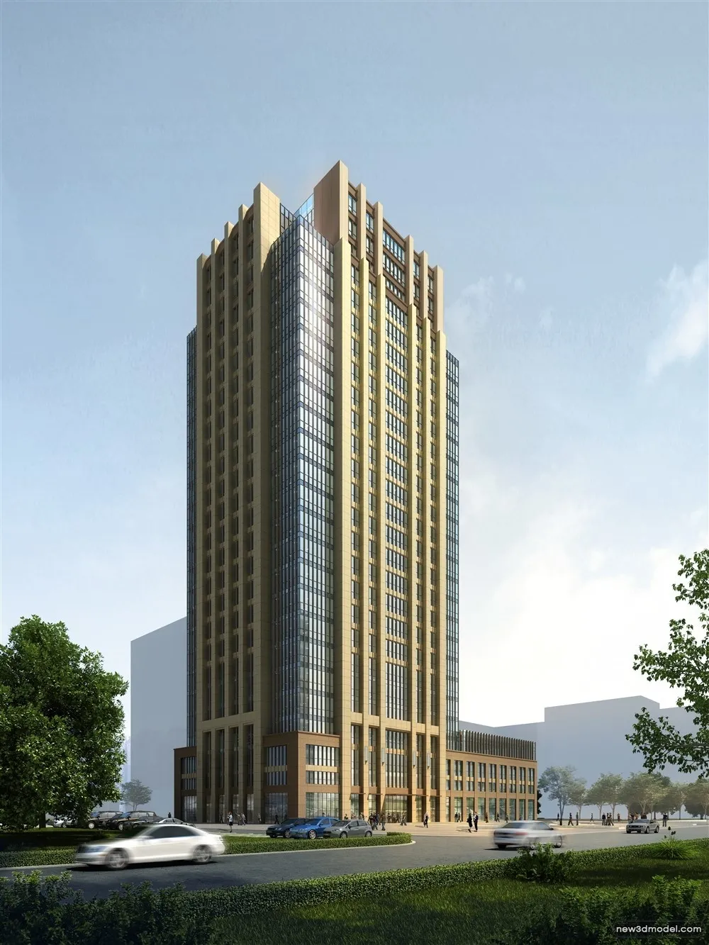 3D Models of Commercial Building – Exterior 3D Scenes – 1045 – VRAY