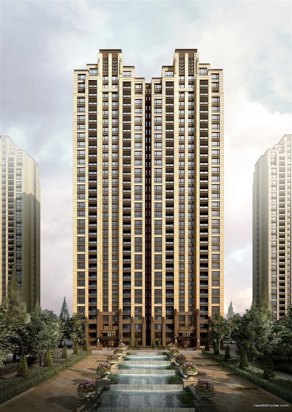 3D Models of Commercial Building – Exterior 3D Scenes – 1046 – VRAY