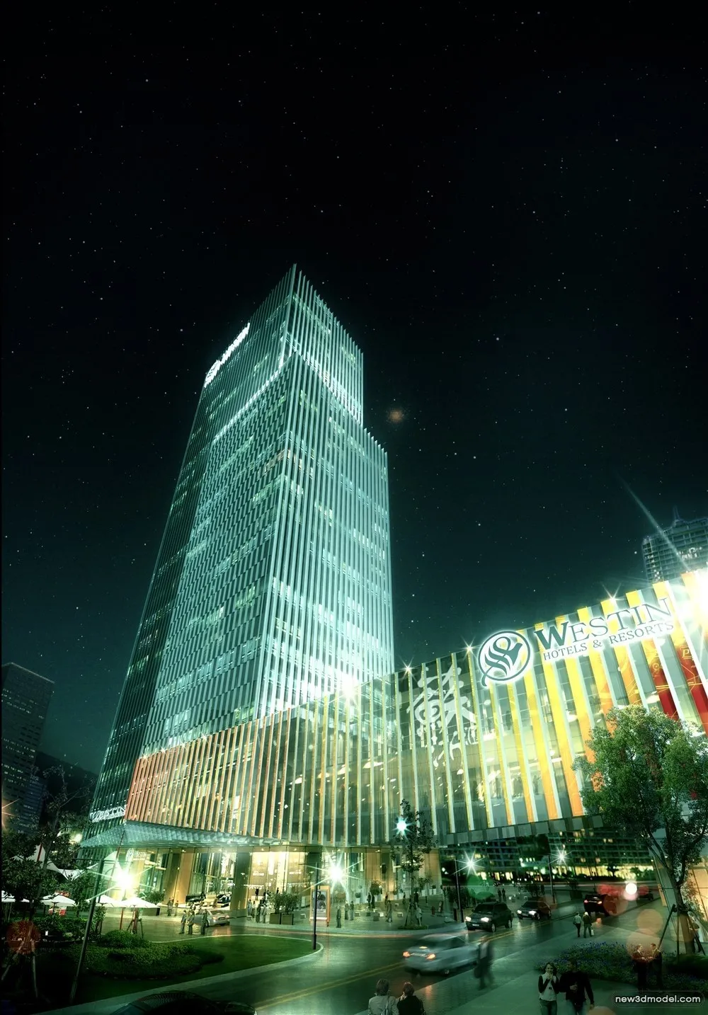 3D Models of Commercial Building – Exterior 3D Scenes – 1050 – VRAY