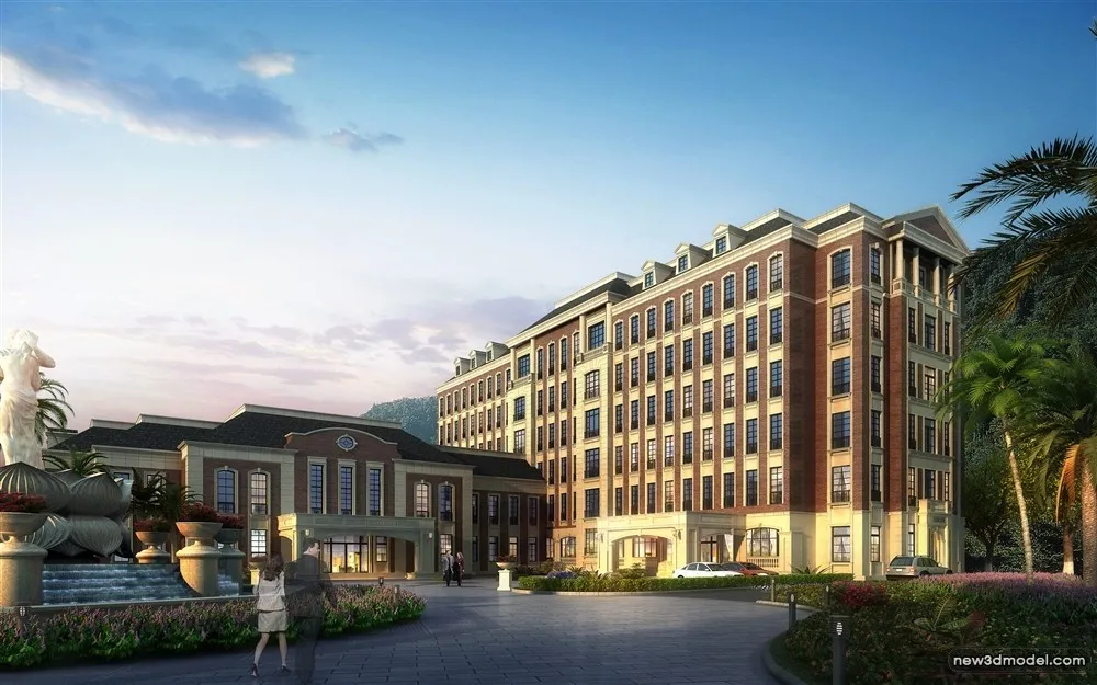 3D Models of Commercial Building – Exterior 3D Scenes – 1053 – VRAY