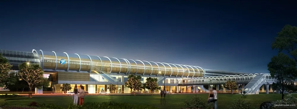 3D Models of Commercial Building – Exterior 3D Scenes – 1057 – VRAY