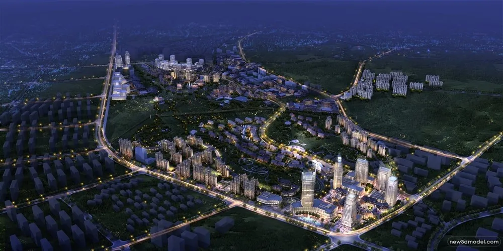 3D Models of Commercial Building – Exterior 3D Scenes – 1058 – VRAY