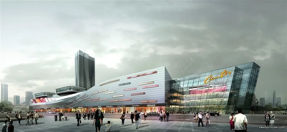 3D Models of Commercial Building – Exterior 3D Scenes – 1059 – VRAY