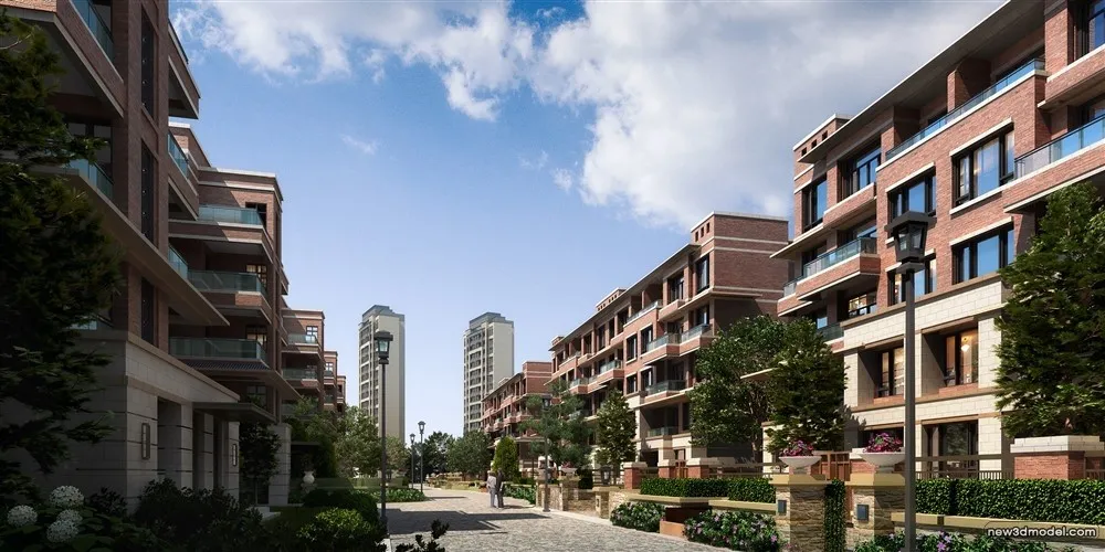 3D Models of Commercial Building – Exterior 3D Scenes – 106 – VRAY