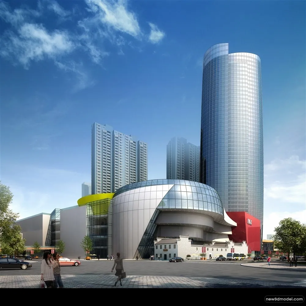 3D Models of Commercial Building – Exterior 3D Scenes – 1060 – VRAY