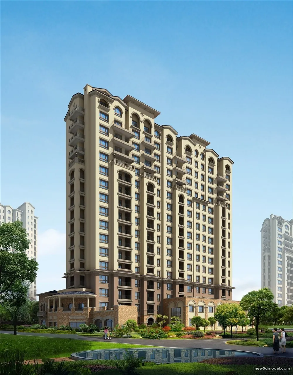 3D Models of Commercial Building – Exterior 3D Scenes – 1079 – VRAY