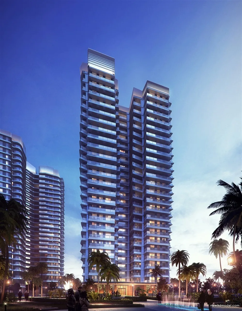 3D Models of Commercial Building – Exterior 3D Scenes – 111 – VRAY