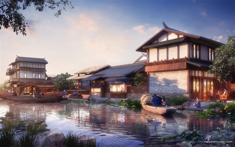 3D Models of Commercial Building – Exterior 3D Scenes – 113 – VRAY