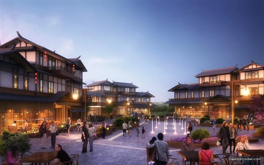 3D Models of Commercial Building – Exterior 3D Scenes – 114 – VRAY