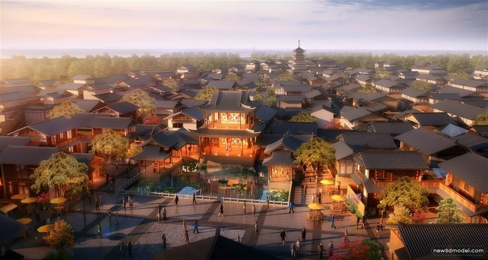 3D Models of Commercial Building – Exterior 3D Scenes – 115 – VRAY