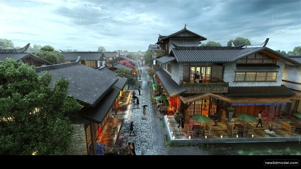 3D Models of Commercial Building – Exterior 3D Scenes – 117 – VRAY