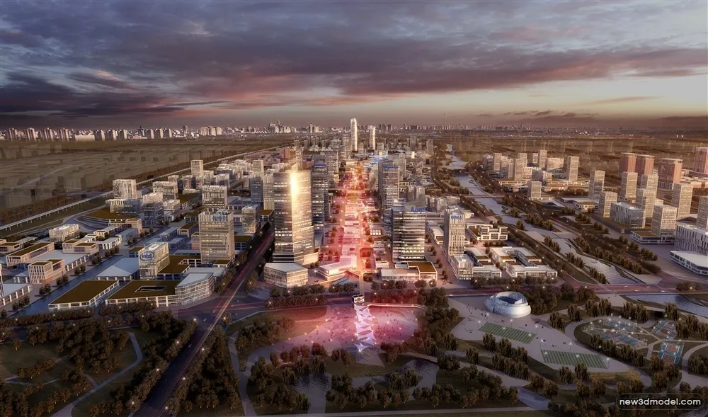 3D Models of Commercial Building – Exterior 3D Scenes – 118 – VRAY