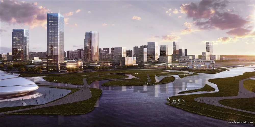 3D Models of Commercial Building – Exterior 3D Scenes – 119 – VRAY