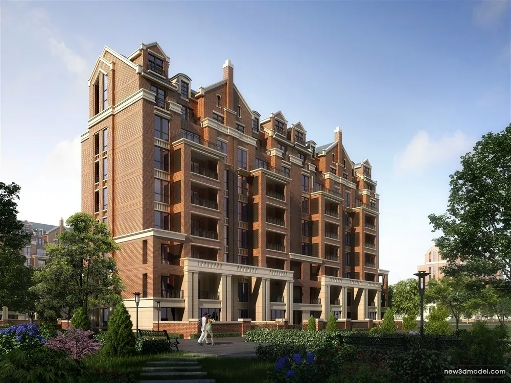 3D Models of Commercial Building – Exterior 3D Scenes – 121 – VRAY