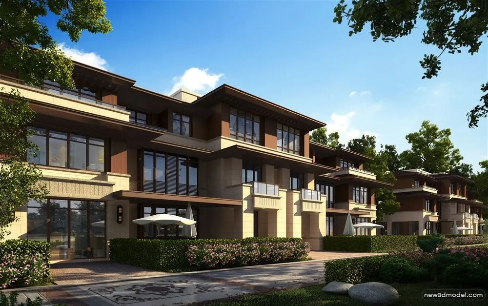 3D Models of Commercial Building – Exterior 3D Scenes – 127 – VRAY