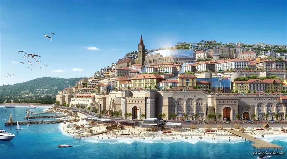 3D Models of Commercial Building – Exterior 3D Scenes – 129 – VRAY