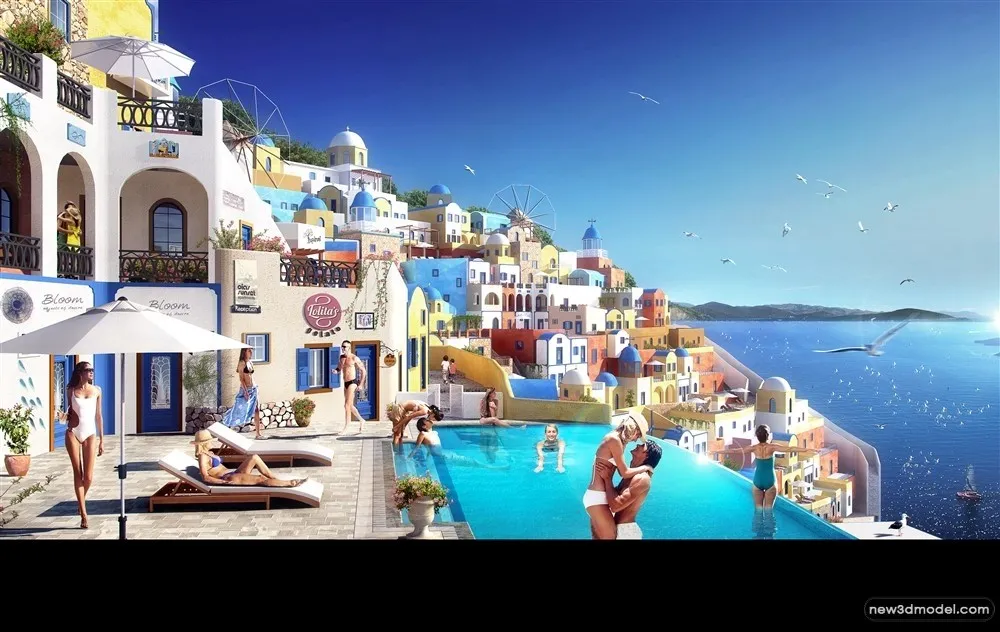 3D Models of Commercial Building – Exterior 3D Scenes – 130 – VRAY