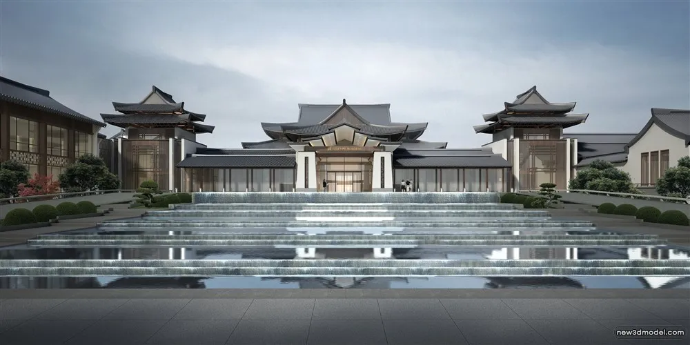 3D Models of Commercial Building – Exterior 3D Scenes – 134 – VRAY