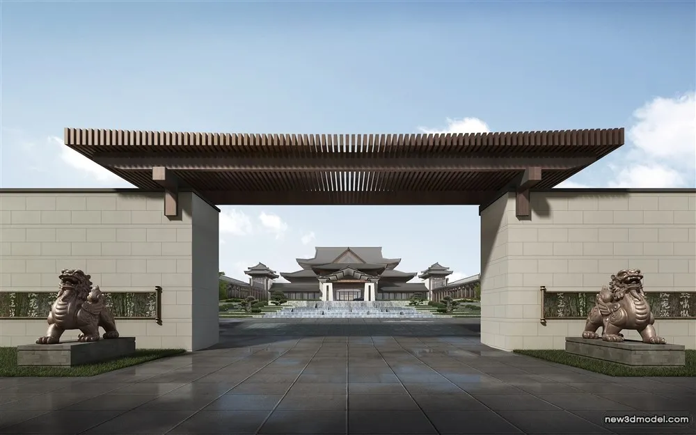 3D Models of Commercial Building – Exterior 3D Scenes – 135 – VRAY