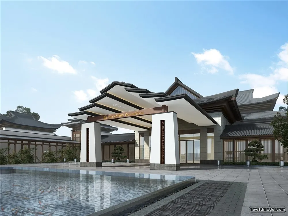 3D Models of Commercial Building – Exterior 3D Scenes – 136 – VRAY