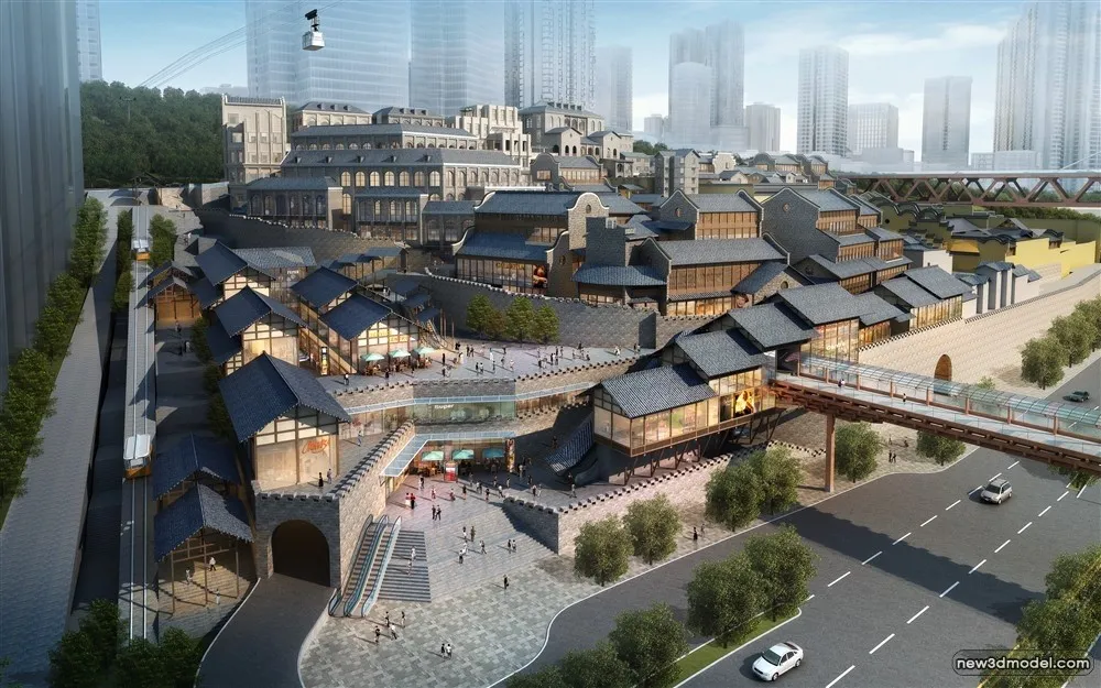 3D Models of Commercial Building – Exterior 3D Scenes – 139 – VRAY