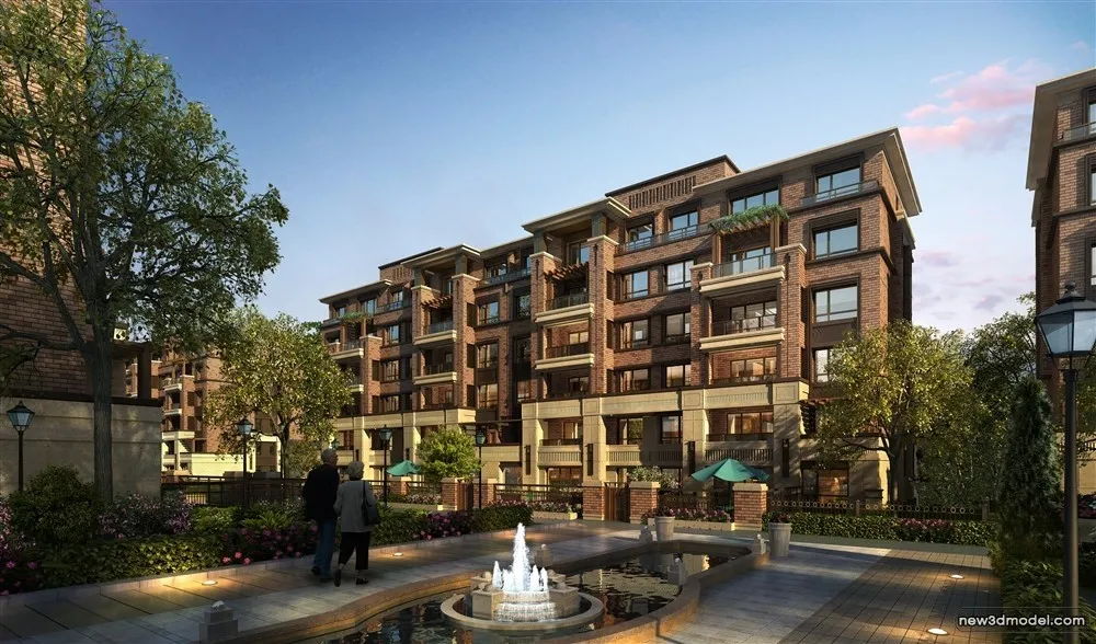 3D Models of Commercial Building – Exterior 3D Scenes – 141 – VRAY