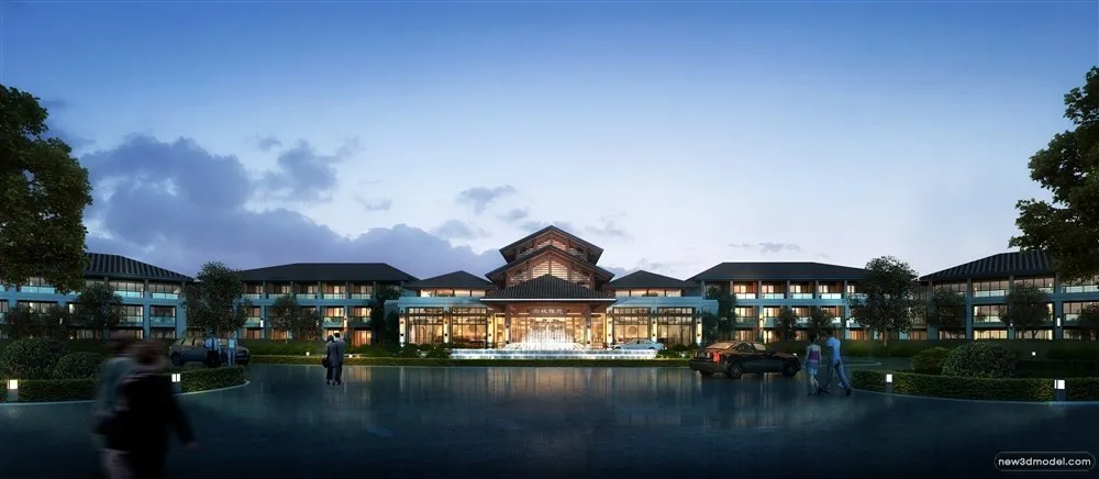 3D Models of Commercial Building – Exterior 3D Scenes – 145 – VRAY