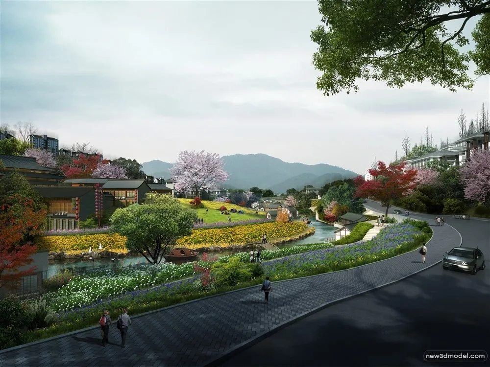 3D Models of Commercial Building – Exterior 3D Scenes – 146 – VRAY