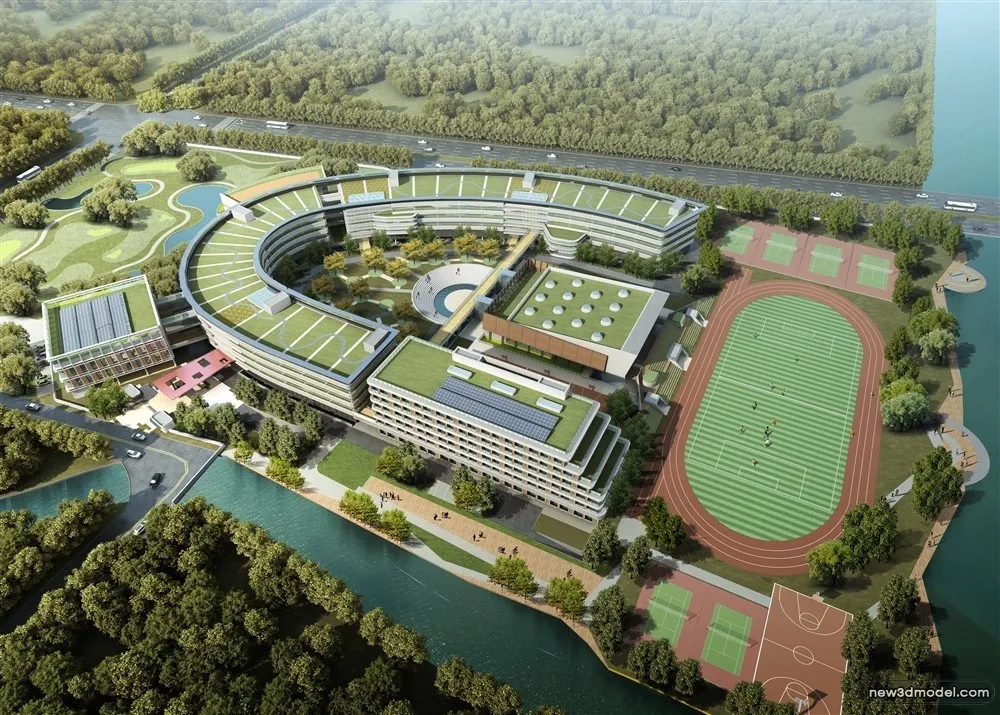 3D Models of Commercial Building – Exterior 3D Scenes – 147 – VRAY