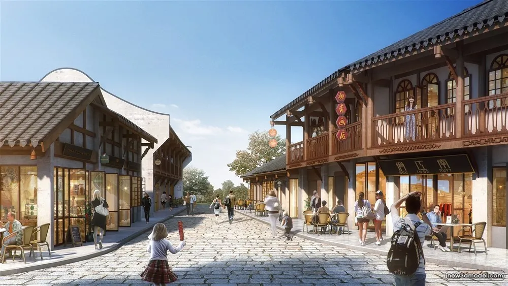 3D Models of Commercial Building – Exterior 3D Scenes – 156 – VRAY