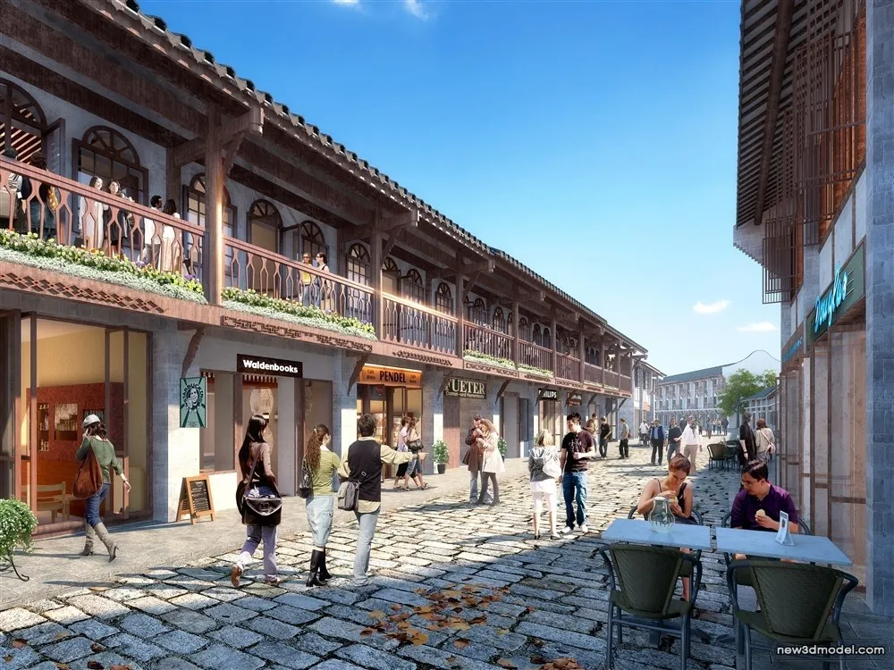 3D Models of Commercial Building – Exterior 3D Scenes – 157 – VRAY