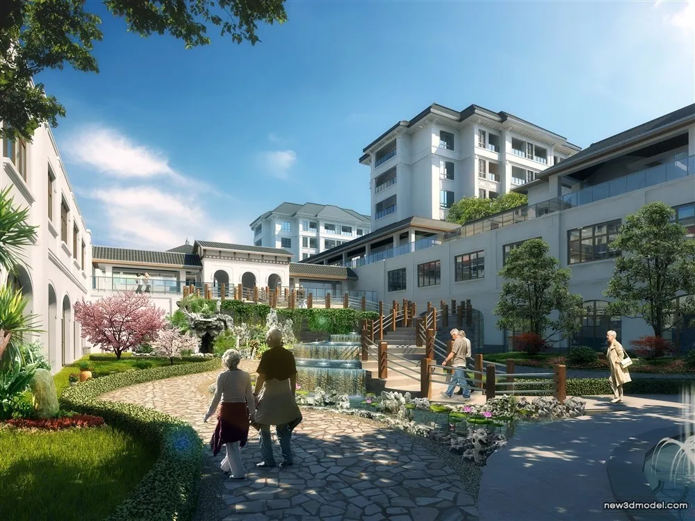 3D Models of Commercial Building – Exterior 3D Scenes – 158 – VRAY